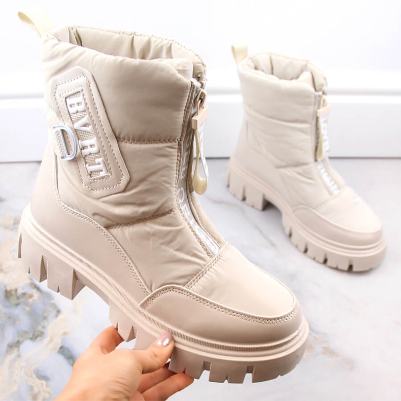 Isolerede snestøvler med lynlås til kvinder, beige Filippo DBT4960 2