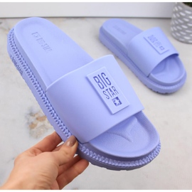 Blå platformsflip-flops til kvinder Big Star LL274431 2