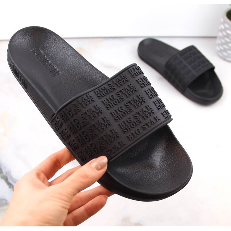 Kvinders sorte strandflip-flops Big Star LL274A147 1