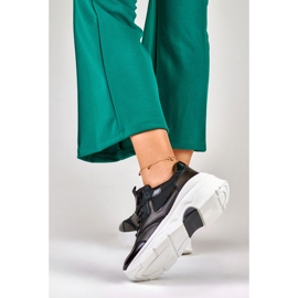 Platformsneakers til kvinder, sorte, 23-7B 2