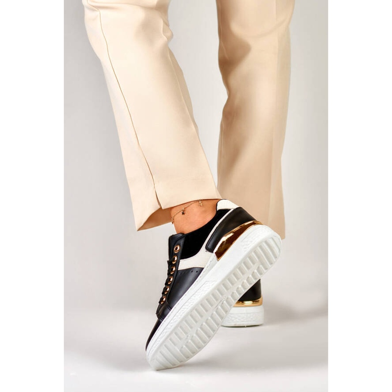 Platformsneakers til kvinder, sorte JF3060B 2