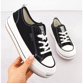 Sorte platformssneakers til kvinder Big Star NN274204 1