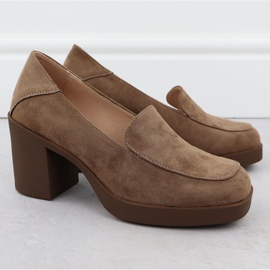 Sko kvinders høje hæle, ruskind beige potocki sz12547 2