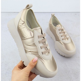 Kvinders metalliske sportssko Beige Golden Vinceza 58510 gylden 1