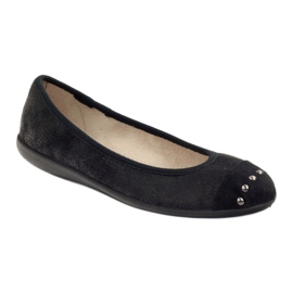 Befado damesko ballerinaer hjemmesko 309q015 sort 1