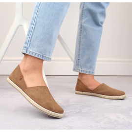 News Ruskind espadriller til kvinder med udskæringer taupe Nyheder 24TX02-2416 beige 2