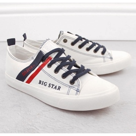 Mænds lav-top tekstilsneakers, hvide Big Star LL174005 1