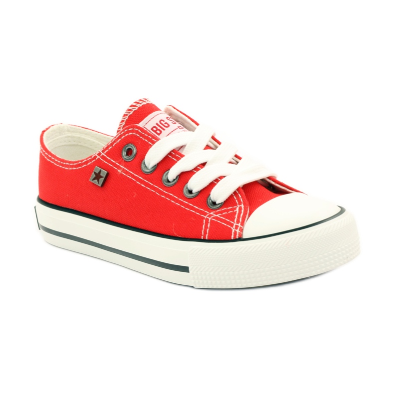 Big star 374002 sneakers med bund rød hvid 1