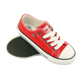 Big star 374002 sneakers med bund rød hvid 3