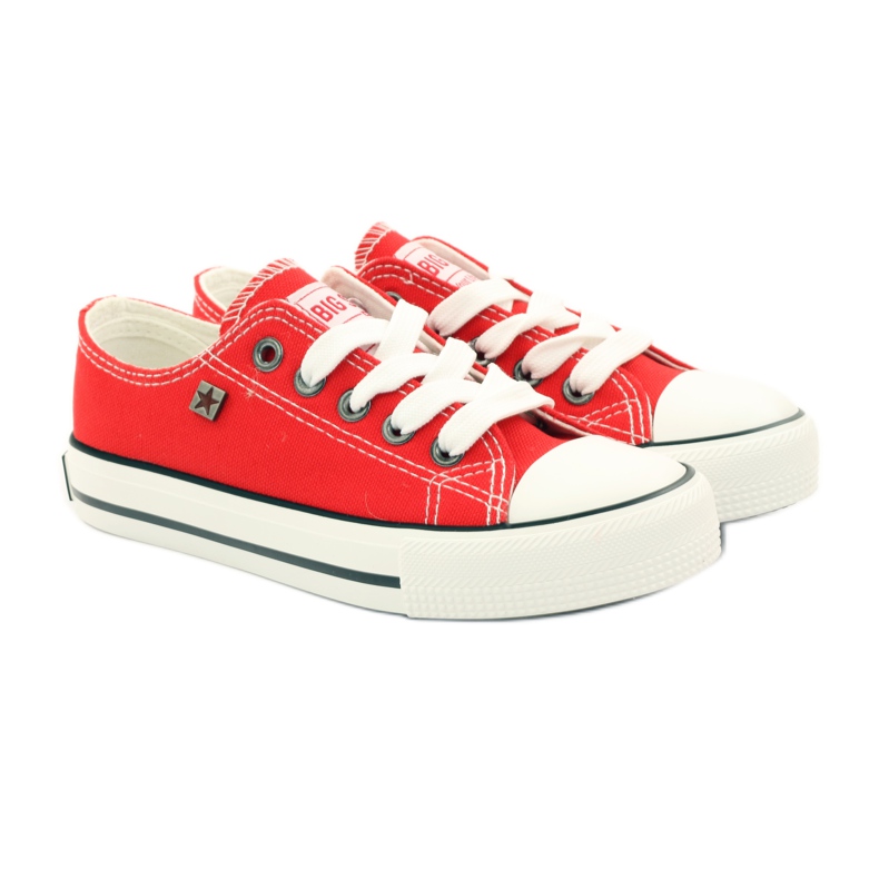 Big star 374002 sneakers med bund rød hvid 4