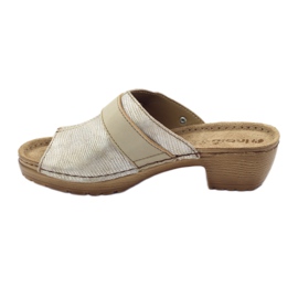 INBLU BL061 sølvbeige hjemmesko med spænde brun grå 2
