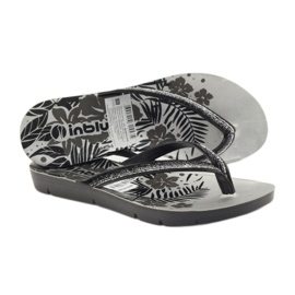 Sort og sølv Inblu ME14 flip-flops grå 3