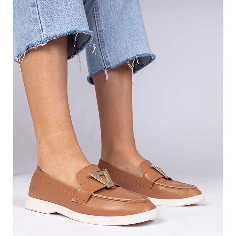 Brown Women's Loafers med en elegant dekoration brun 1