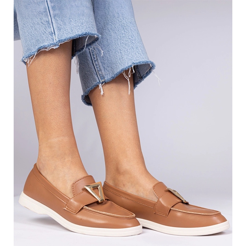 Brown Women's Loafers med en elegant dekoration brun 2