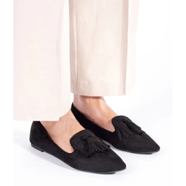 Loafers med frynser sort 2