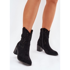 Openwork Boots Women's High Heels S.Barski Hy51-125 Sort 2