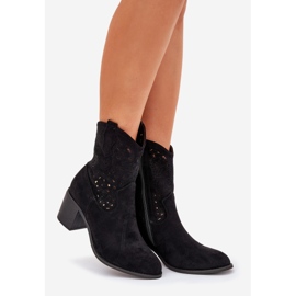 Openwork Boots Women's High Heels S.Barski Hy51-125 Sort 1