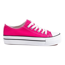 Pink Shelovet sneakers med lav top til kvinder lyserød 2