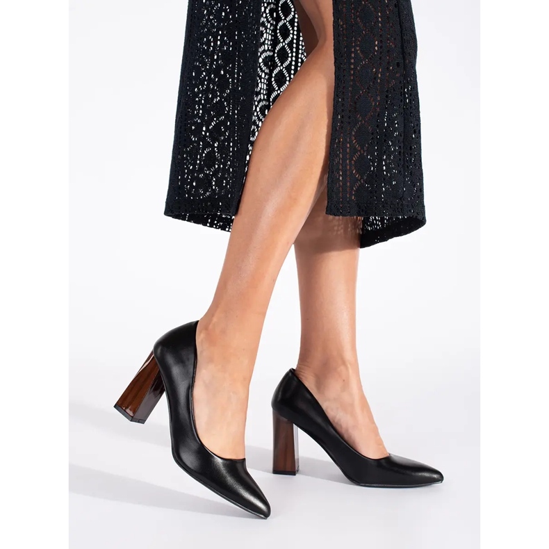 Elegante sorte højhælede pumps 1