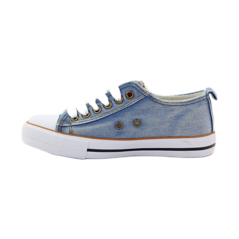 American Club Amerikanske jeans sneakers blå brun 2