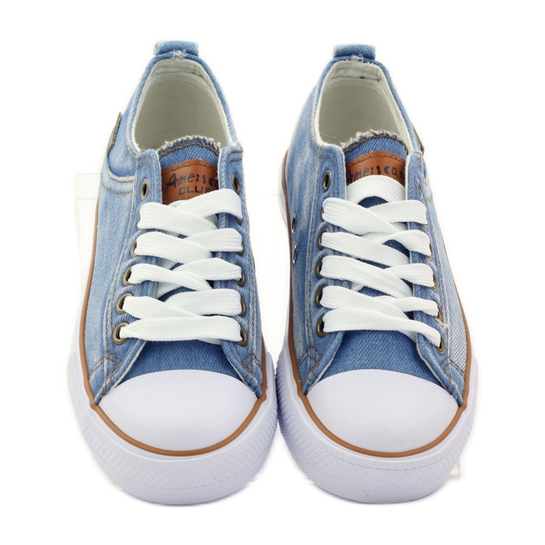 American Club Amerikanske jeans sneakers blå brun 4