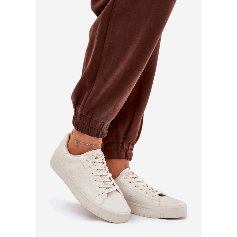 Low Women's Sneakers With Eco Leather Big Star NN274578 Beige 1