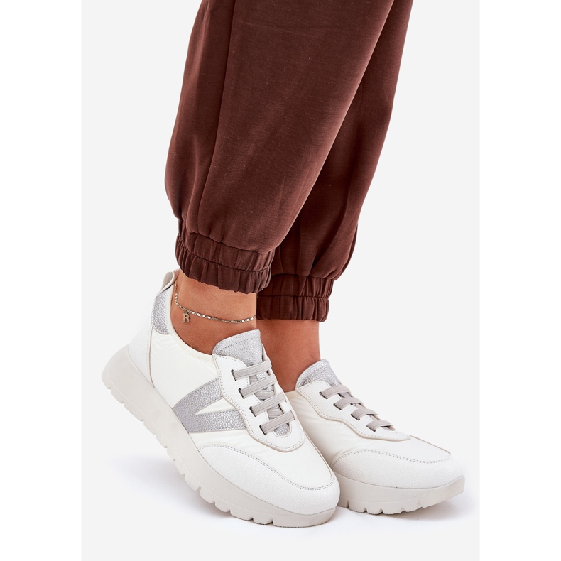 Kvinders sportssko på Vinceza 58510 -platformen White hvid 1
