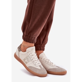 CheBello Læder sportssko sneakers kvinders leopard chello 4640 beige 1