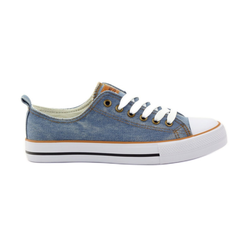 American Club Amerikanske jeans sneakers blå brun 1