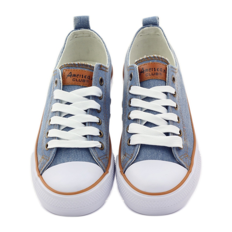 American Club Amerikanske jeans sneakers blå brun 5