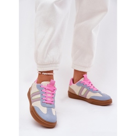 Kvinders sneakers med Eco Suede Multicolor beige 2