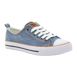 American Club Jeans sneakers bundet blå 1