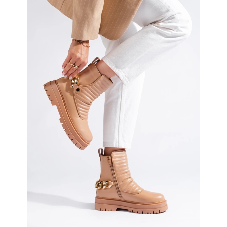 Stilfulde kædetasker beige 2