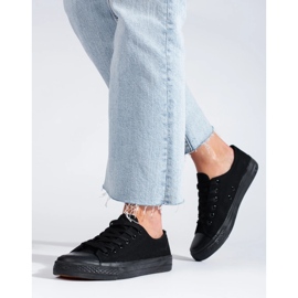 Shelovet sorte klassiske lave sneakers 2