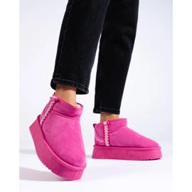 Pink Shelovet ruskind platform snestøvler lyserød 1