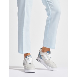 Grå sneakers til kvinder med skjult kile 1