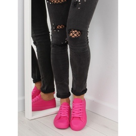 Ensfarvet fuchsia fuxia sneakers til kvinder lyserød 2