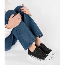 Sorte damesneakers med tyk sål 2
