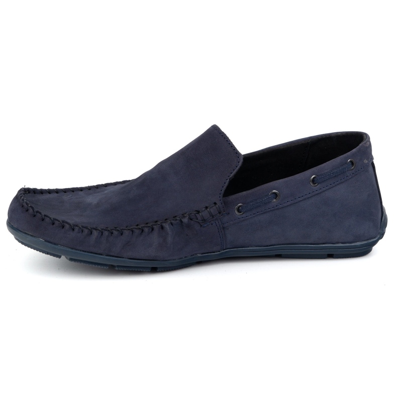 Olivier Mænds læder moccasins 700knt roman Nubuk blå 1
