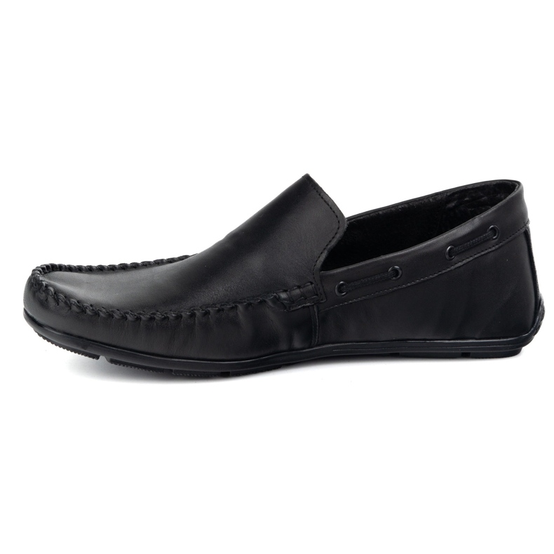 Olivier Mænds læder moccasins 700knt sort 1