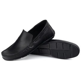 Olivier Mænds læder moccasins 700knt sort 3