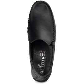 Olivier Mænds læder moccasins 700knt sort 5