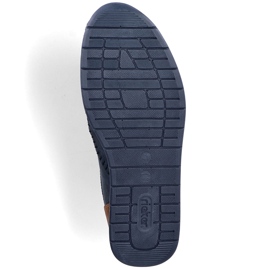 Mænds sko komfortable marineblå loafers rieker 11954-14 1
