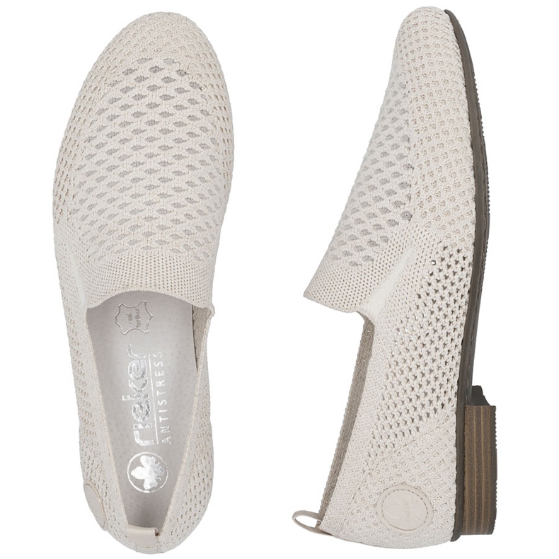 Kvinders tekstilsko Openwork Beige Rieker 51969-90 2
