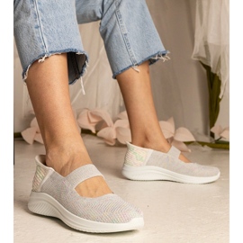 Farverige kvinders sneakers på en presset sål flerfarvet 1