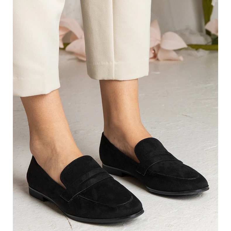 Sorte kvinders klassiske loafers 1