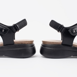 Goodin Komfortable sorte sandaler til kvinder 1