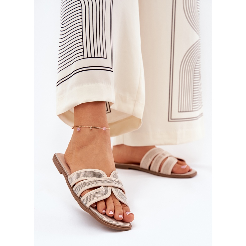 Klassisk kvinders flade beige 2