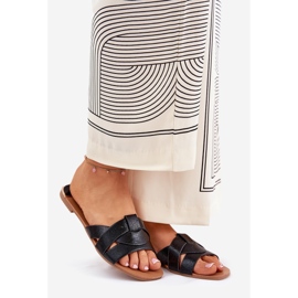 Flade kvinder flip flops med sorte striber 1