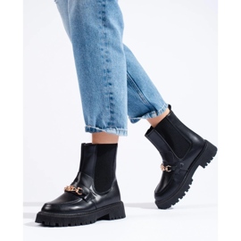 Slip-on poser på platformen sort 4